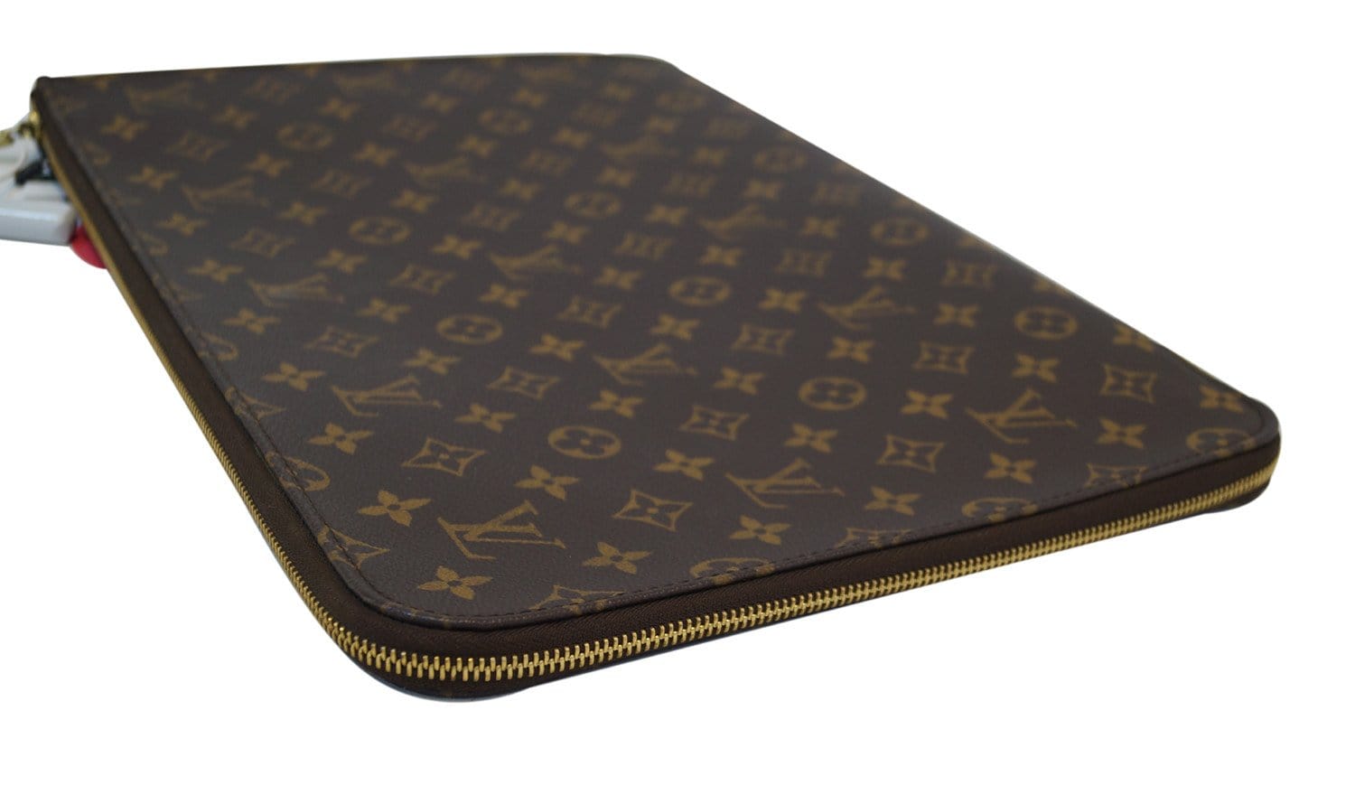 LOUIS VUITTON Monogram Brown Poche Documents Briefcase Clutch