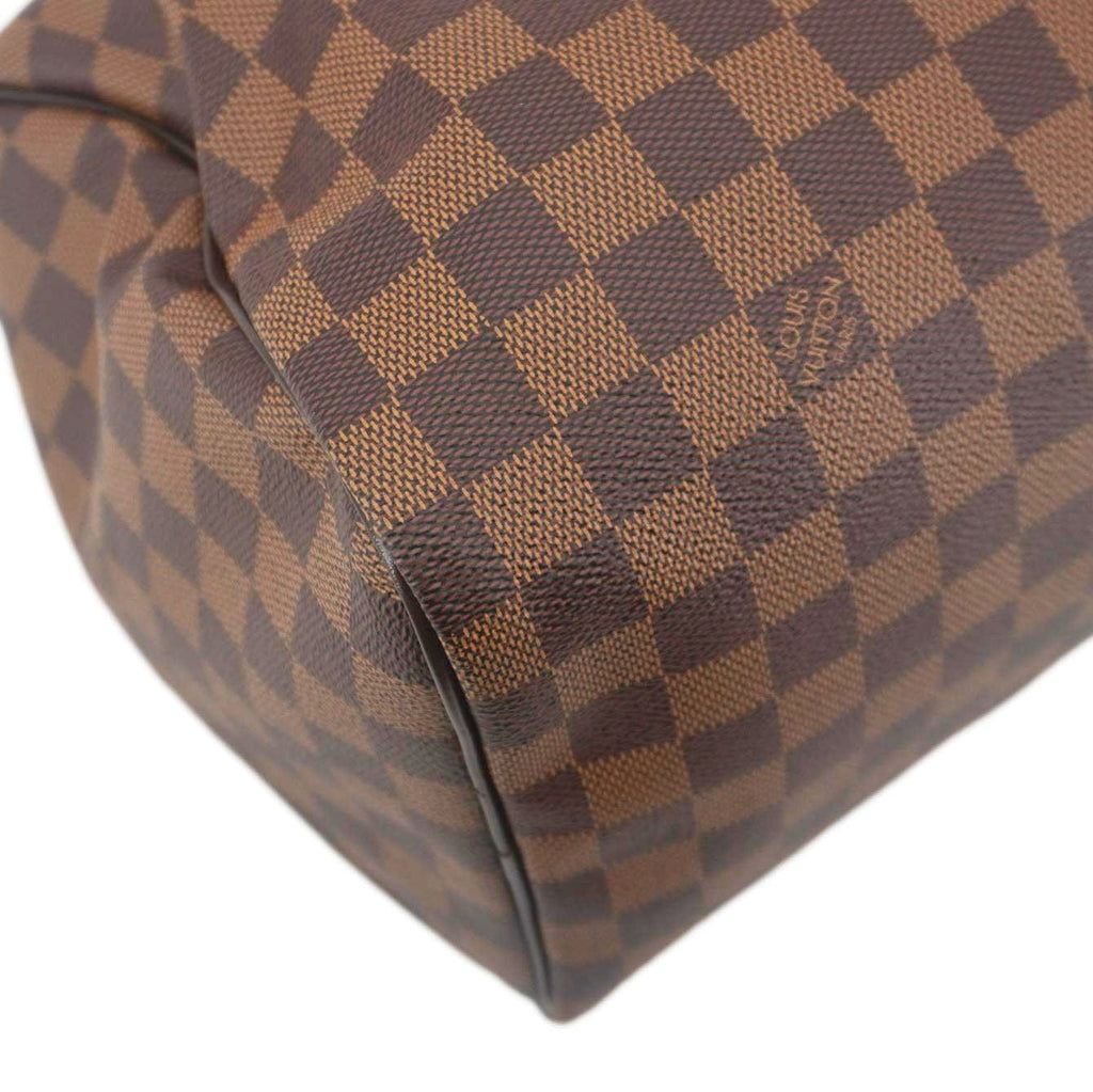 LOUIS VUITTON Speedy 30 Damier Ebene Satchel Bag Brown