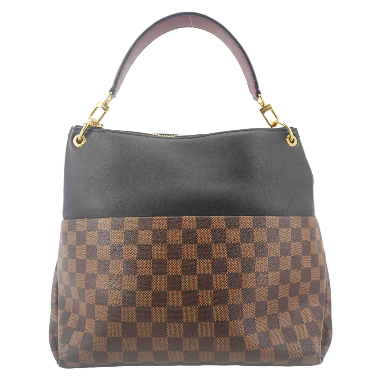 LOUIS VUITTON Maida Damier Ebene Hobo Shoulder Bag Noir