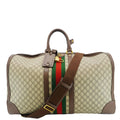 GUCCI Savoy Web Maxi Gucci Supreme Canvas Duffle Bag Beige 724567