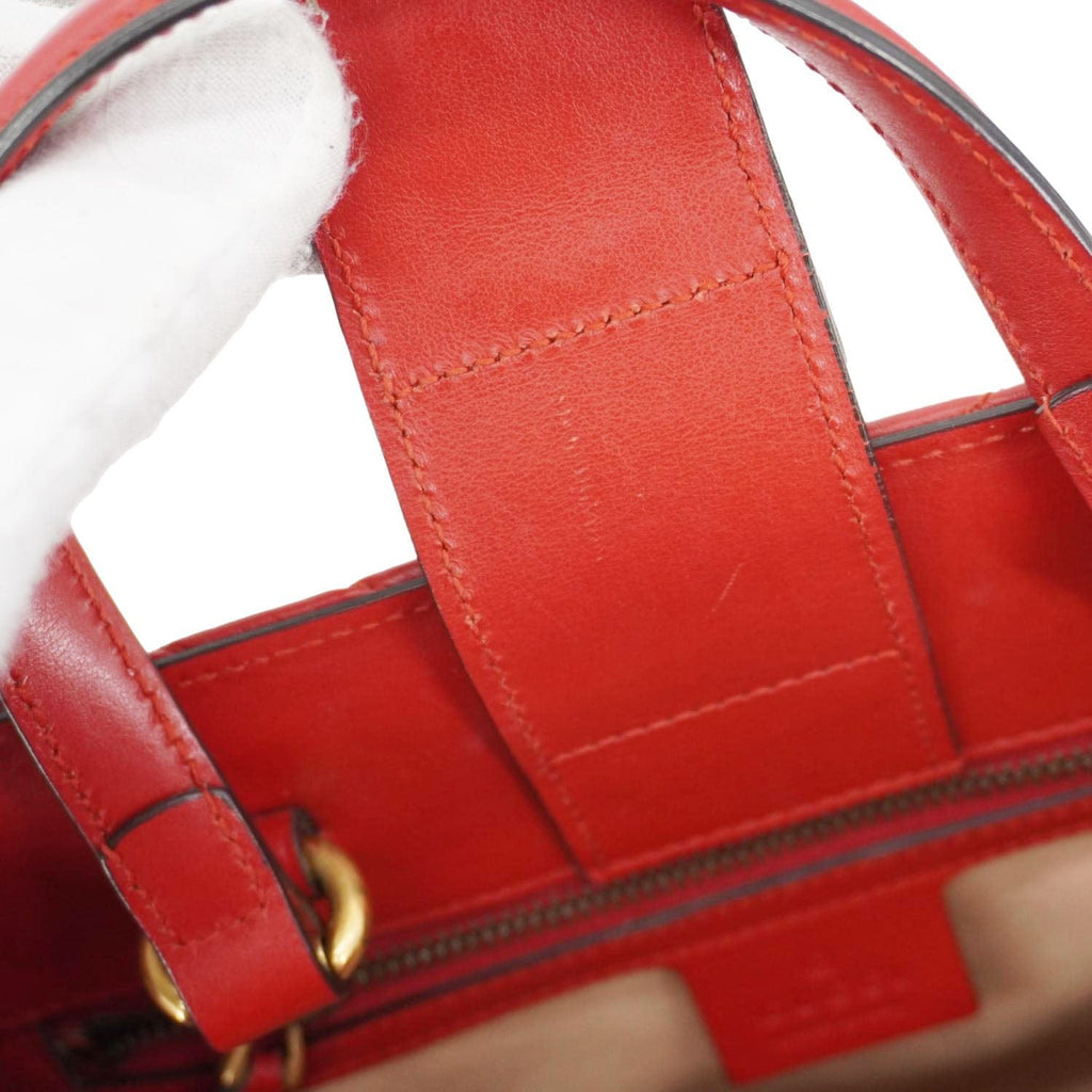 GUCCI Gucci Marmont Calfskin Matelasse Leather Shoulder Bag Red 448054