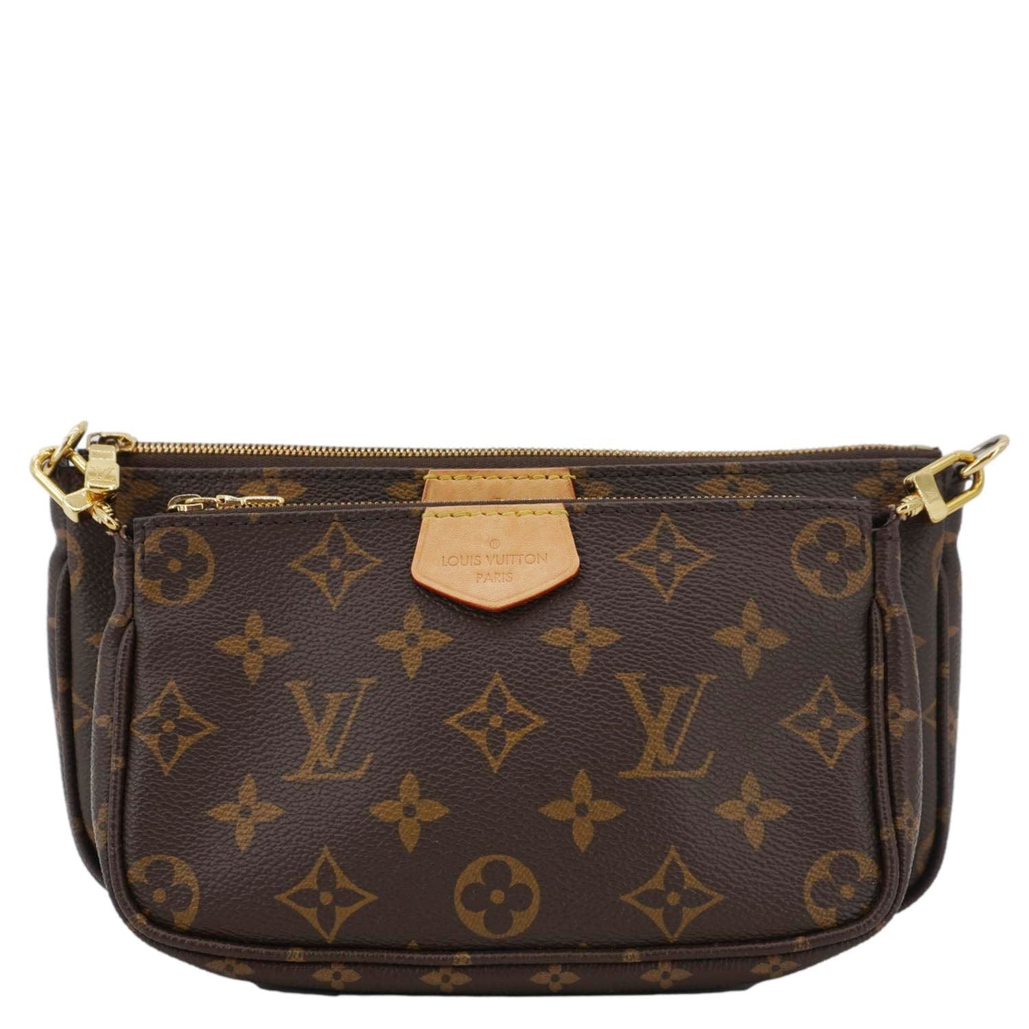 LOUIS VUITTON Multi Pochette Accessoires Monogram Canvas Crossbody Bag Brown
