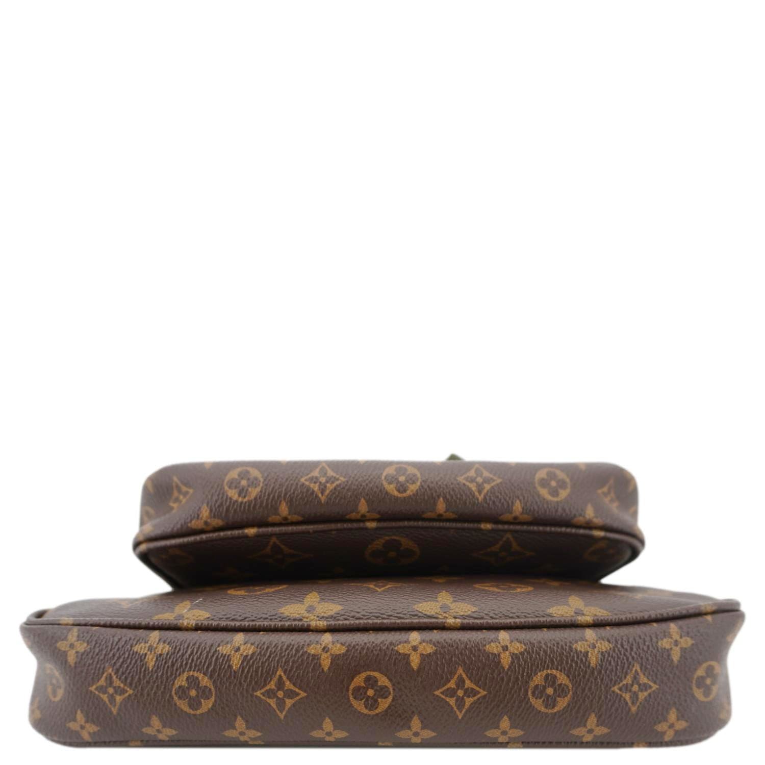 LOUIS VUITTON Multi Pochette Accessoires Monogram Canvas Crossbody Bag Brown