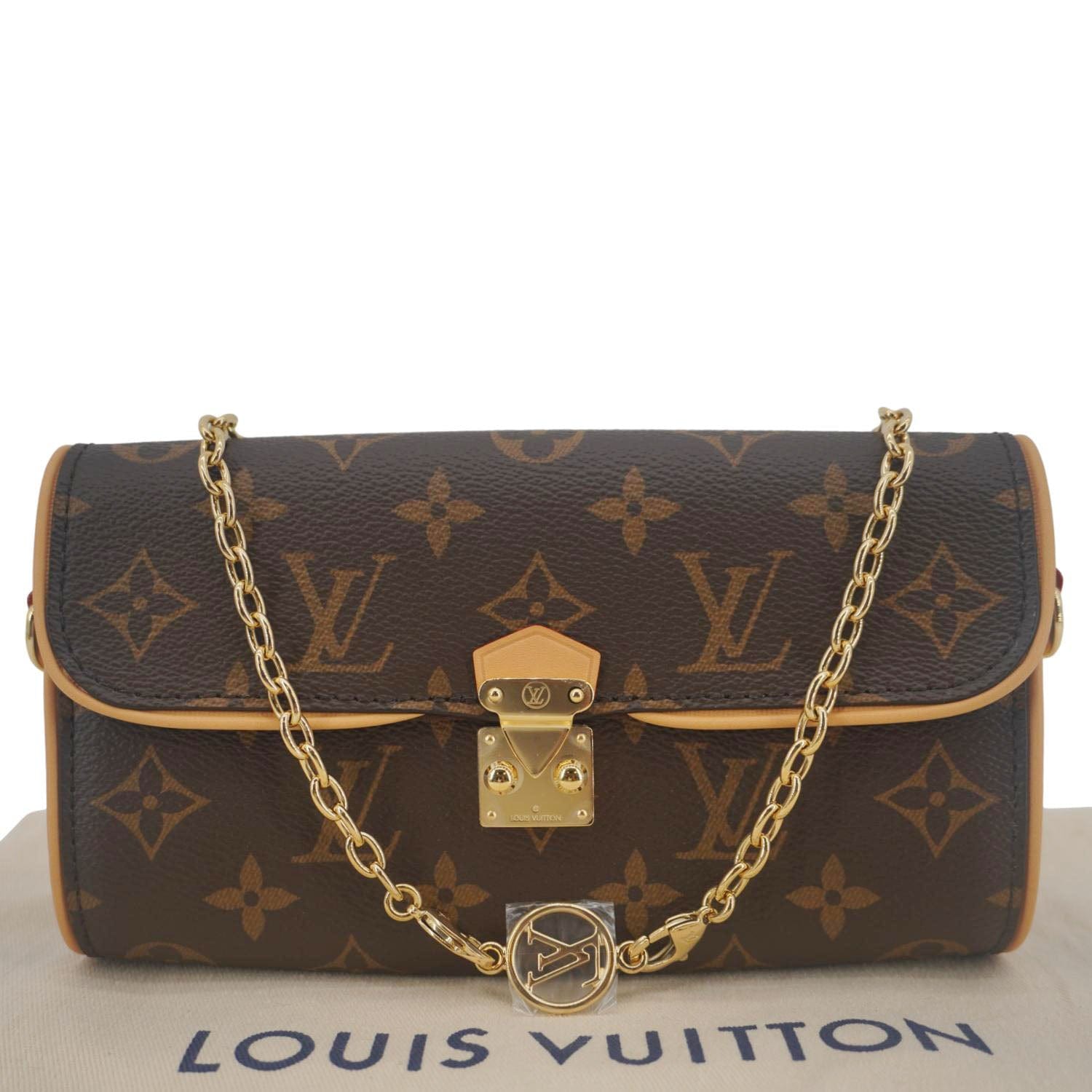 LOUIS VUITTON Camille Pochette Monogram Canvas Shoulder Bag Brown