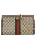 GUCCI Ophidia Medium Gucci Supreme Canvas Shoulder Bag Beige 503876