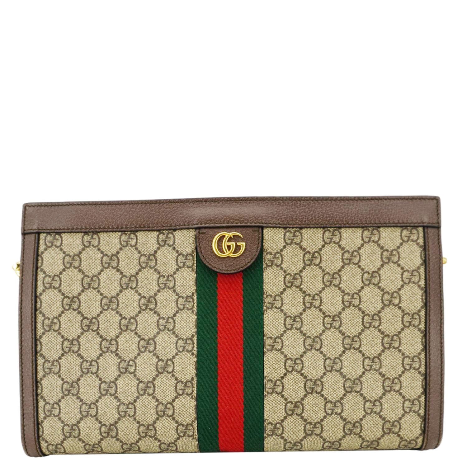 GUCCI Ophidia Medium Gucci Supreme Canvas Shoulder Bag Beige 503876