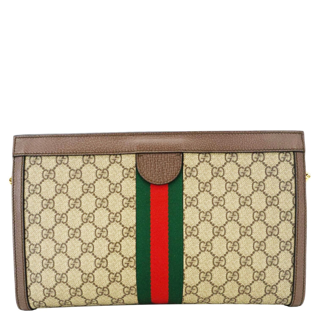 GUCCI Ophidia Medium Gucci Supreme Canvas Shoulder Bag Beige 503876