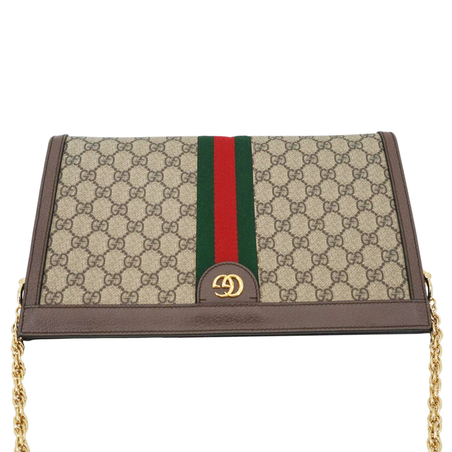 GUCCI Ophidia Medium Gucci Supreme Canvas Shoulder Bag Beige 503876