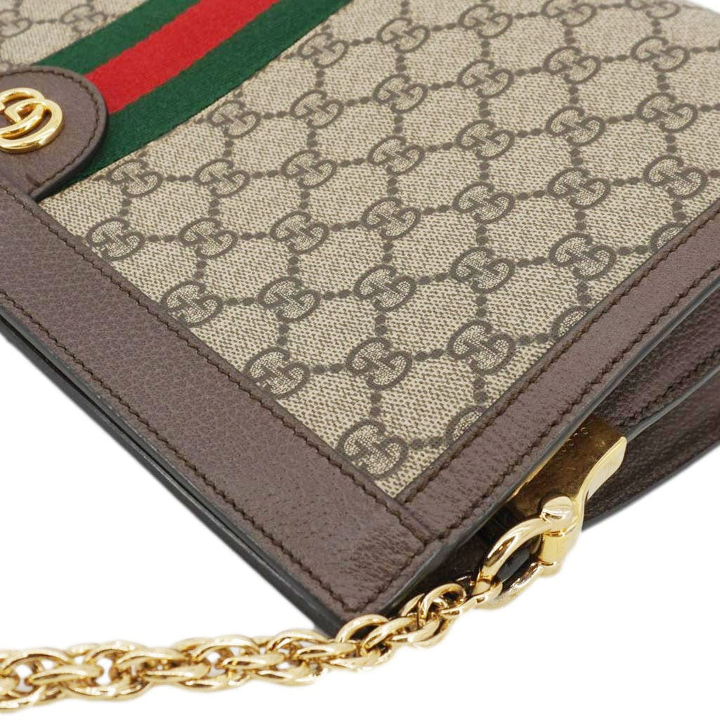 GUCCI Ophidia Medium Gucci Supreme Canvas Shoulder Bag Beige 503876