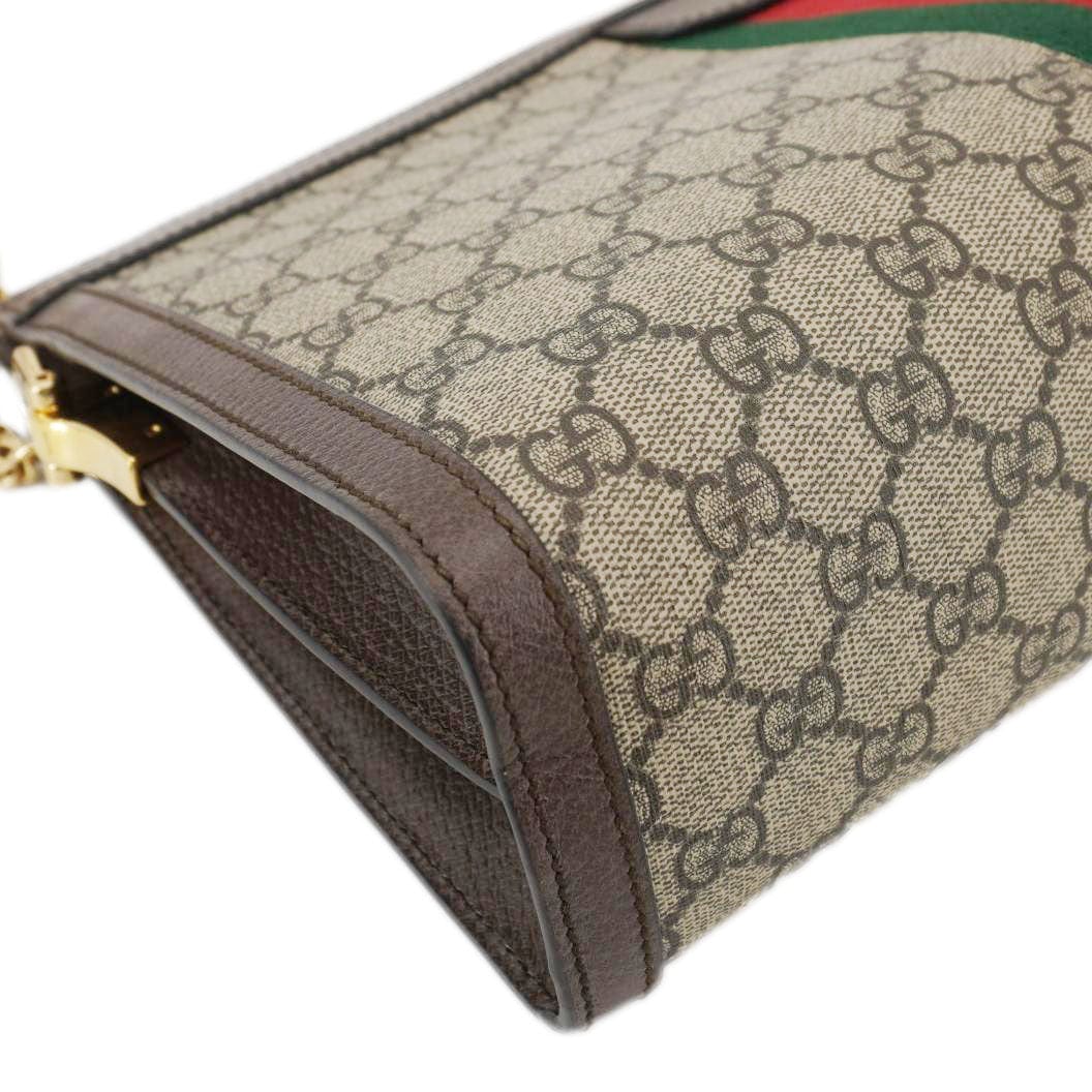 GUCCI Ophidia Medium Gucci Supreme Canvas Shoulder Bag Beige 503876