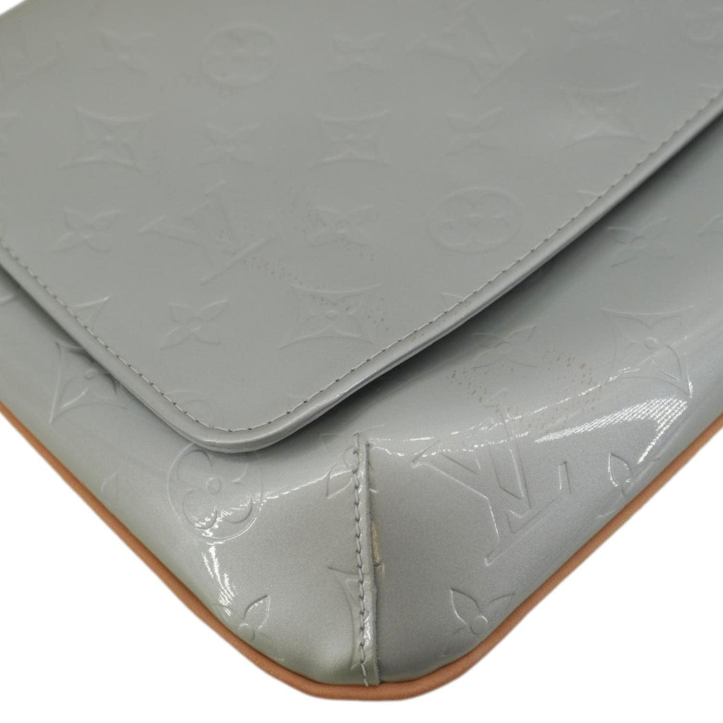 LOUIS VUITTON Thompson Street Monogram Vernis Shoulder Bag Silver