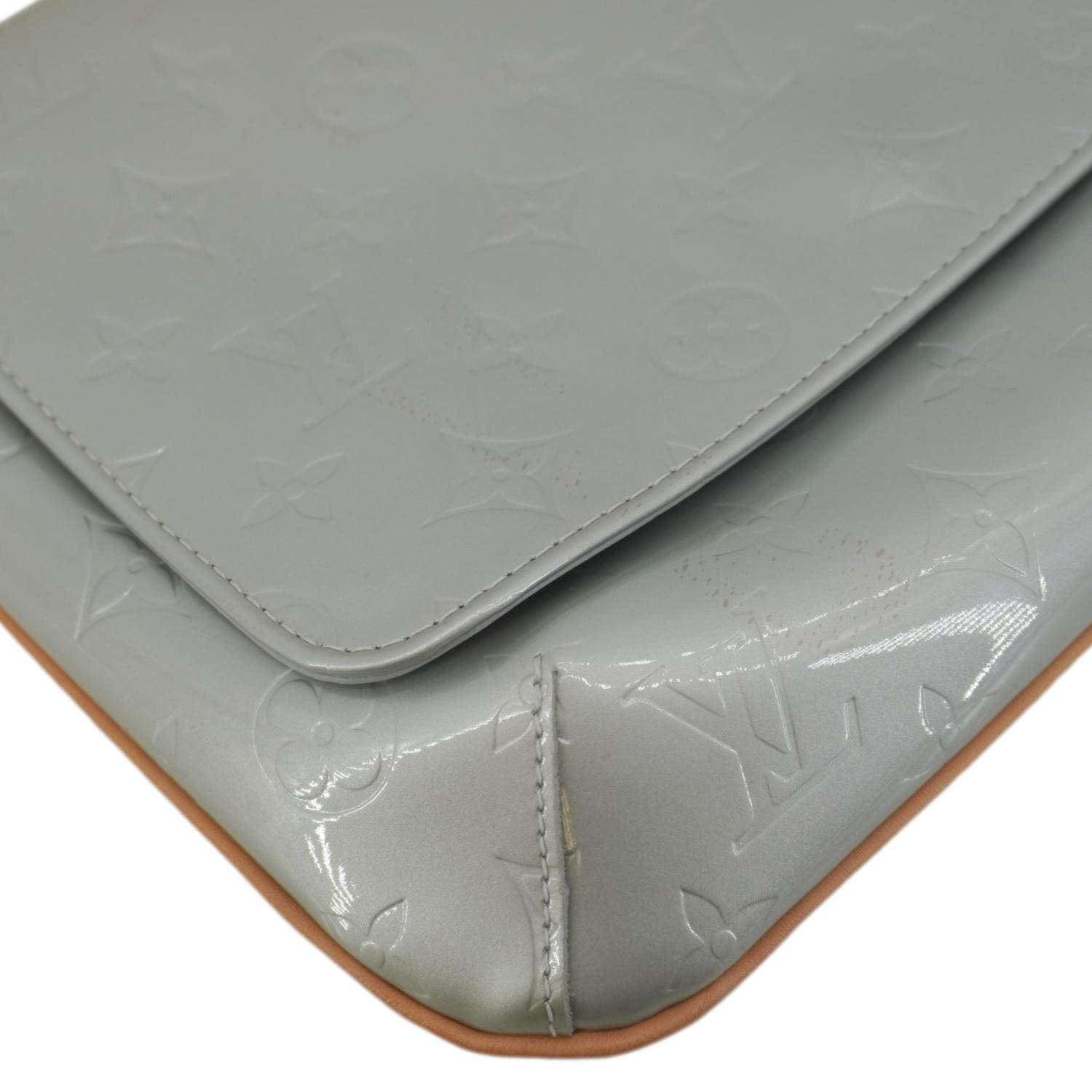 LOUIS VUITTON Thompson Street Monogram Vernis Shoulder Bag Silver