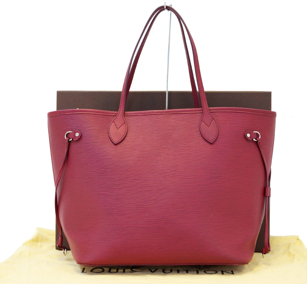 LOUIS VUITTON Fuchsia Epi Leather Neverfull MM Tote Bag