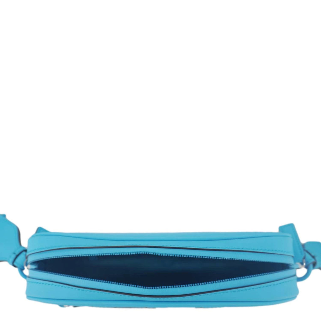 GUCCI Gucci Small Rubber-effect Leather Crossbody Bag Bright Blue 771293