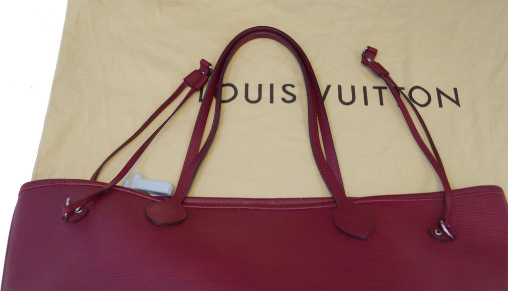 LOUIS VUITTON Fuchsia Epi Leather Neverfull MM Tote Bag