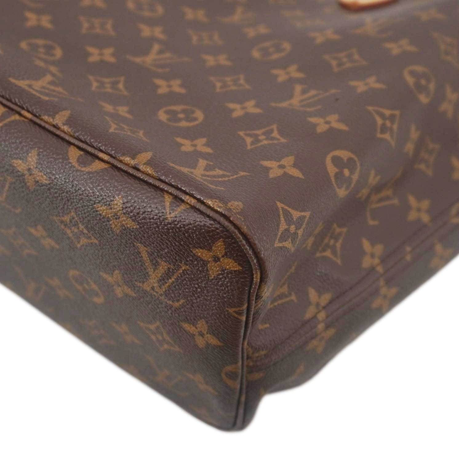 LOUIS VUITTON Neverfull MM Monogram Canvas Shoulder Bag Brown