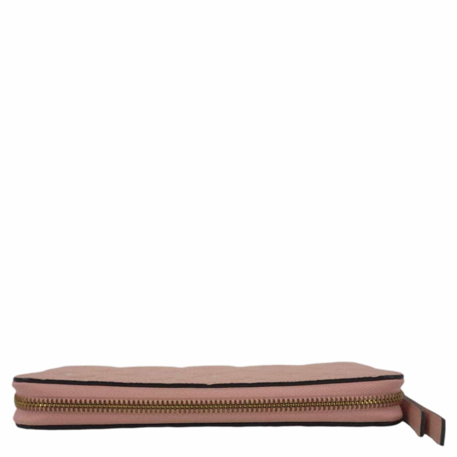 LOUIS VUITTON Monogram Empreinte Leather Zippy Wallet Rose Pink
