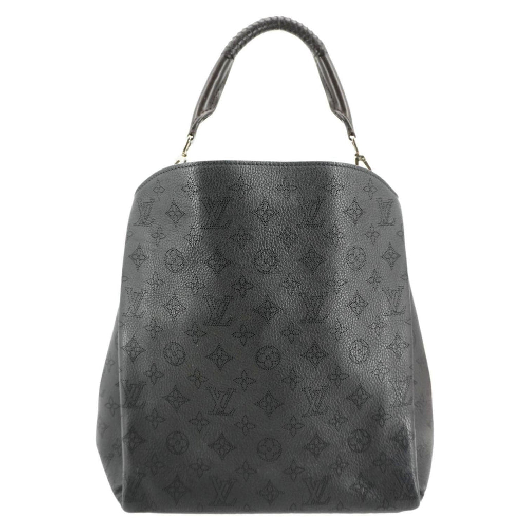 LOUIS VUITTON Babylone Monogram Mahina Leather Shoulder Bag Black