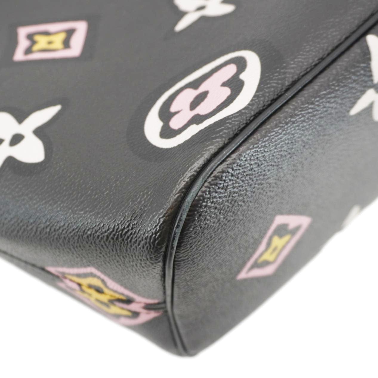 LOUIS VUITTON Neverfull MM Wild At Heart Monogram Empriente Tote Bag Black