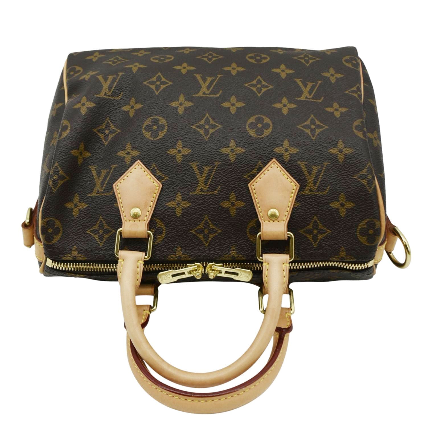 LOUIS VUITTON Speedy 25 Bandouliere Monogram Canvas Shoulder Bag Brown