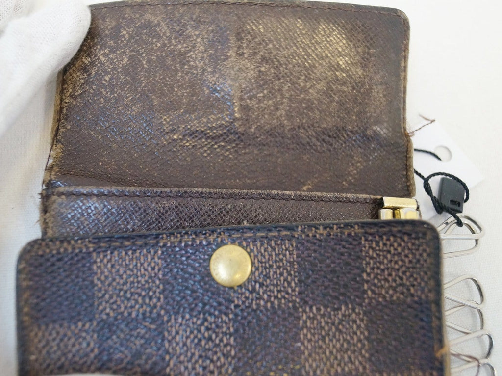 LOUIS VUITTON Damier Ebene 6 Keys Ring Holder Case