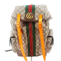 GUCCI Ophidia Gucci Medium Supreme Canvas Backpack Beige 598140