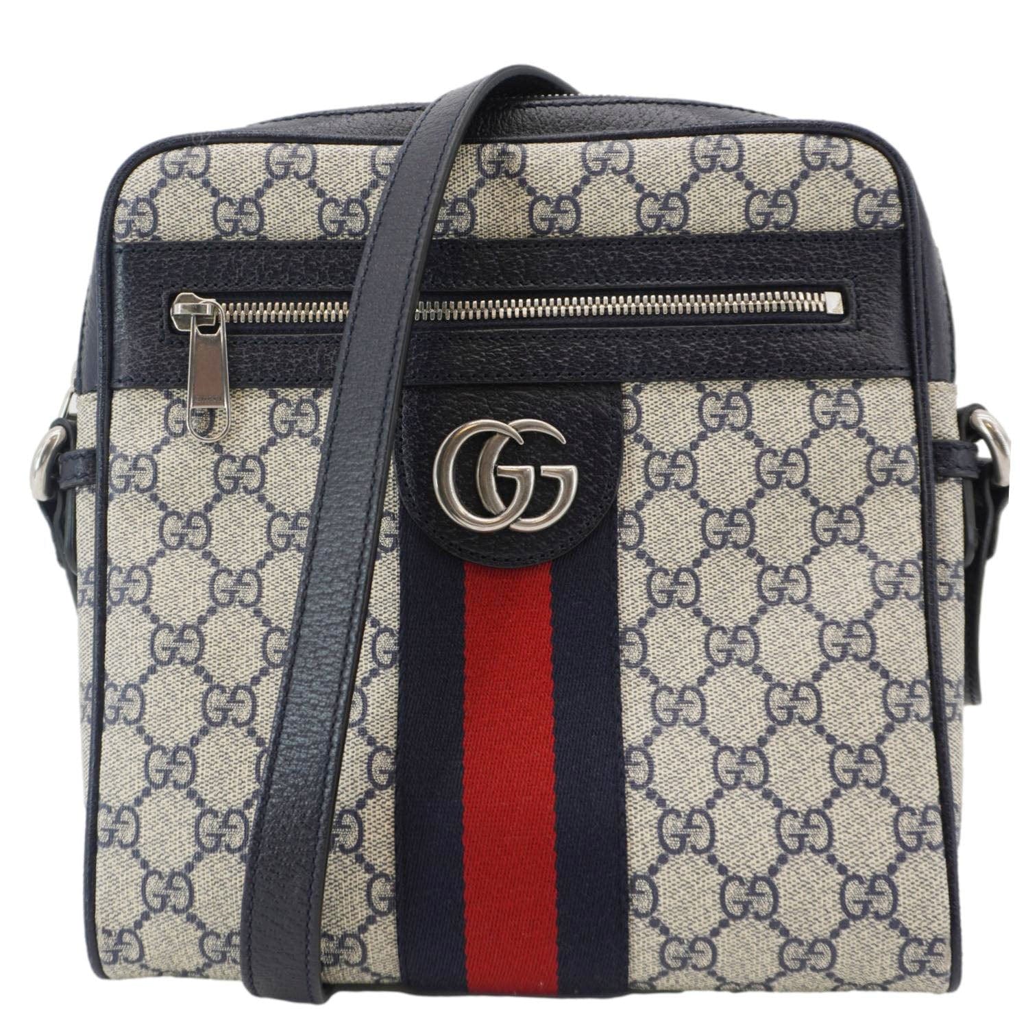 GUCCI Ophodia Small Gucci Supreme Canvas Messenger Bag Blue 547926