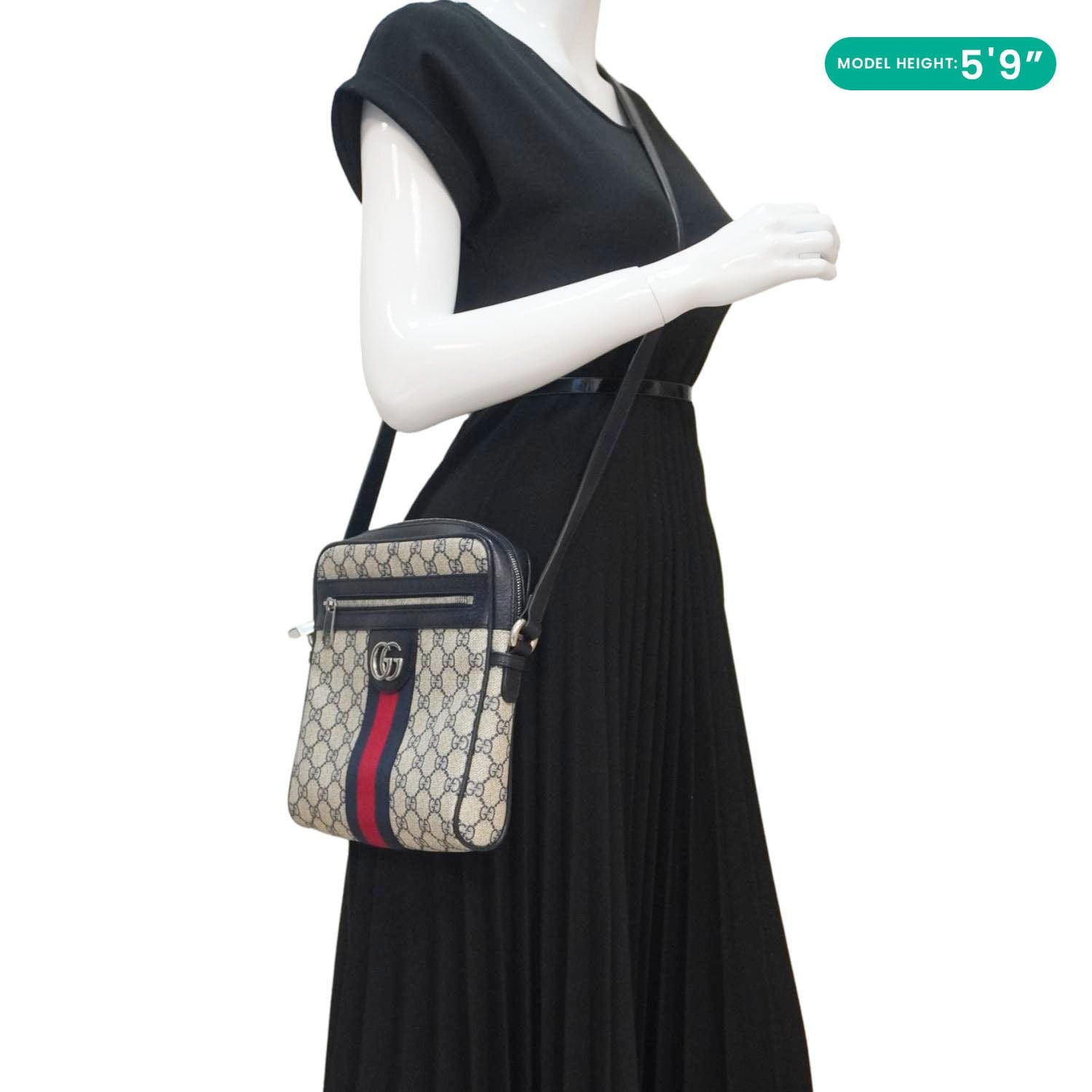 GUCCI Ophodia Small Gucci Supreme Canvas Messenger Bag Blue 547926