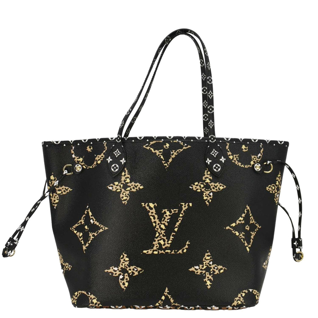 LOUIS VUITTON Neverfull MM Monogram Jungle Shoulder Bag Orange