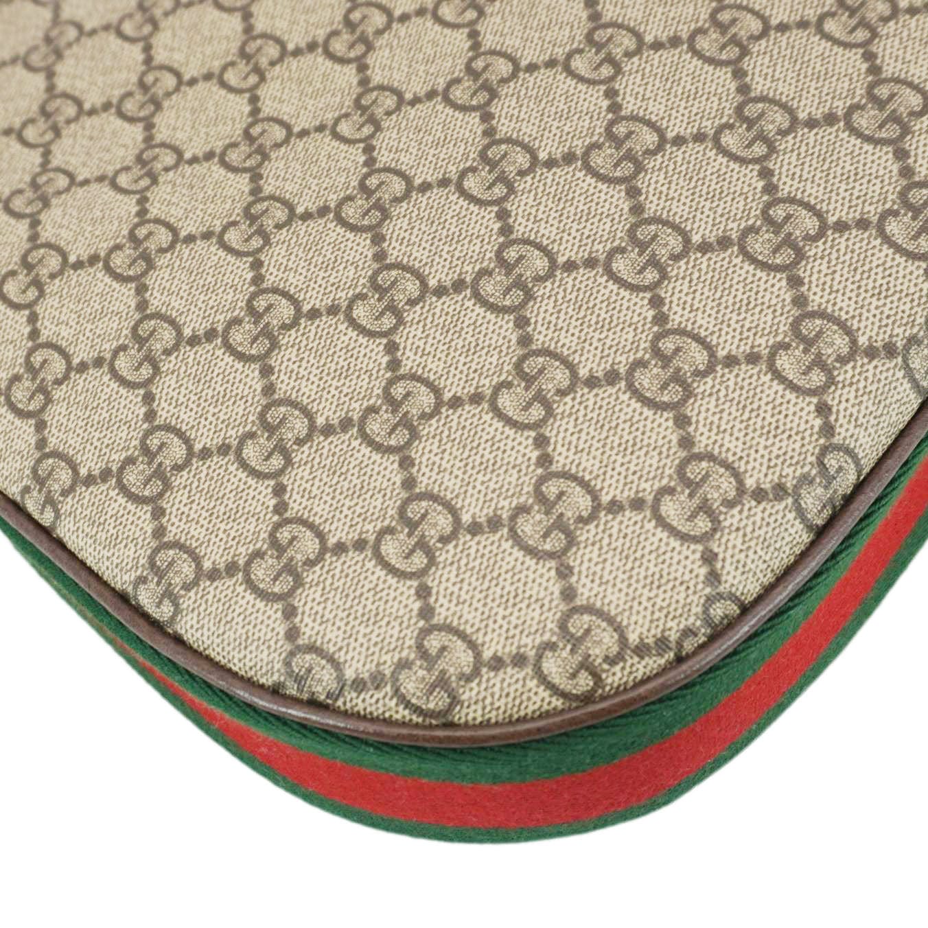 GUCCI Attache Large Gucci Supreme Canvas Shoulder Bag Beige 702823