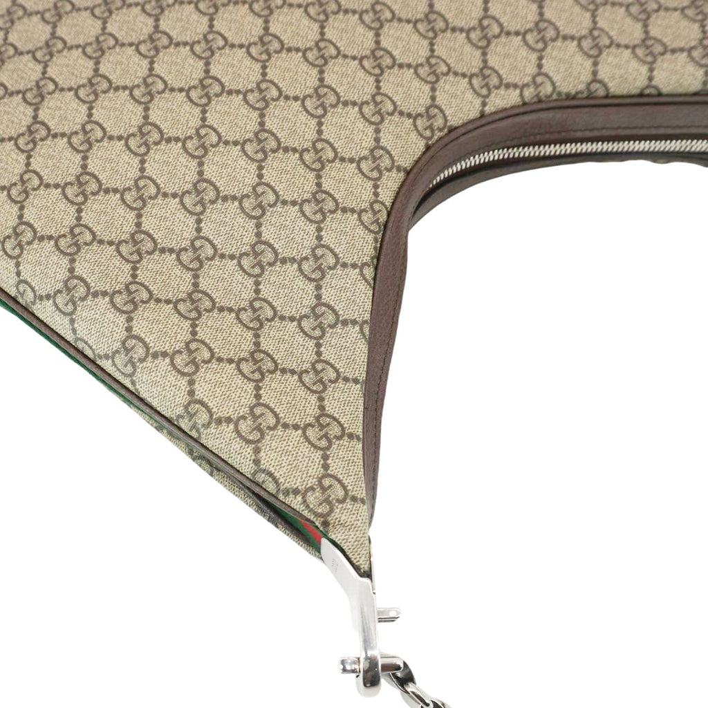 GUCCI Attache Large Gucci Supreme Canvas Shoulder Bag Beige 702823