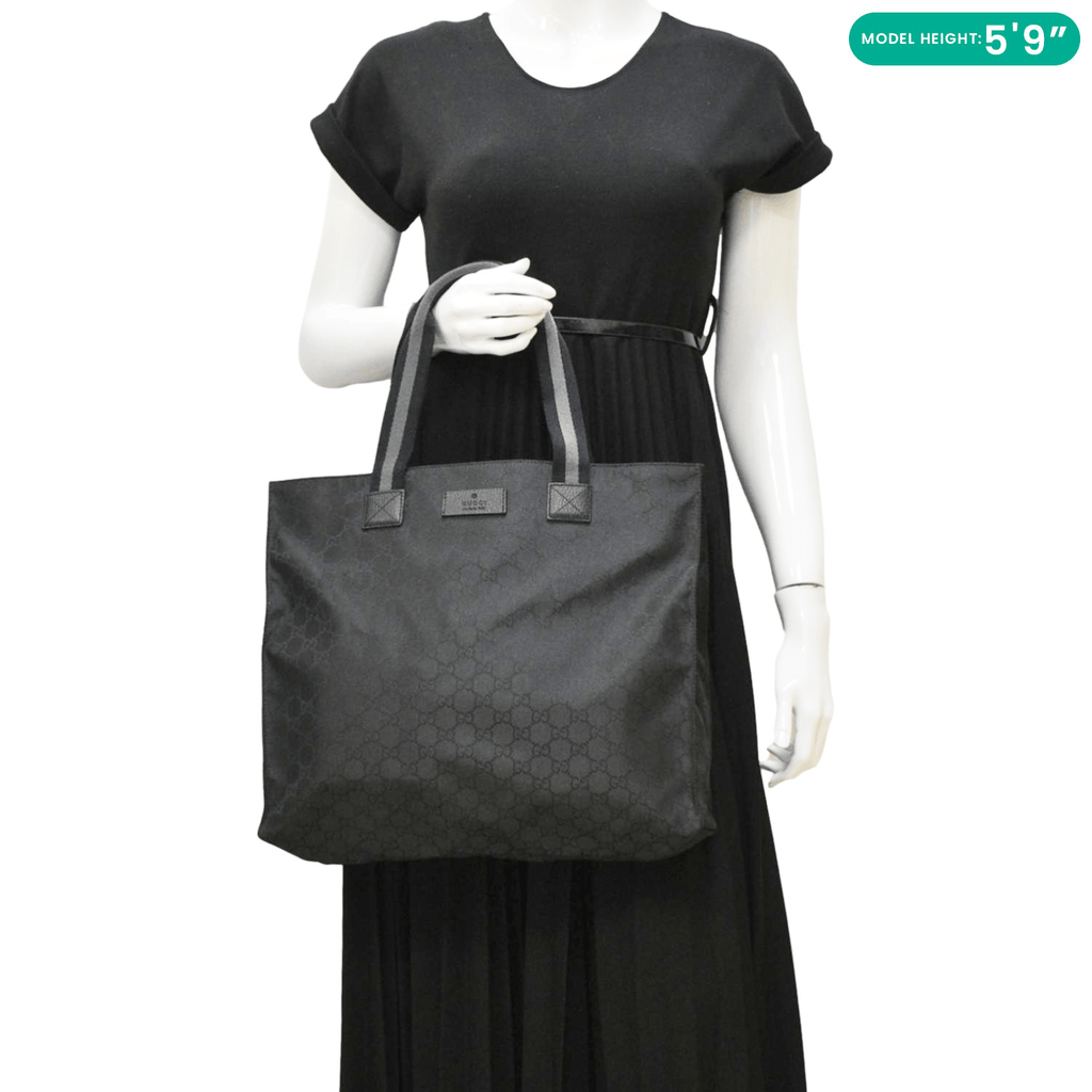 GUCCI Gucci Supreme Nylon Tote Bag Black 449178