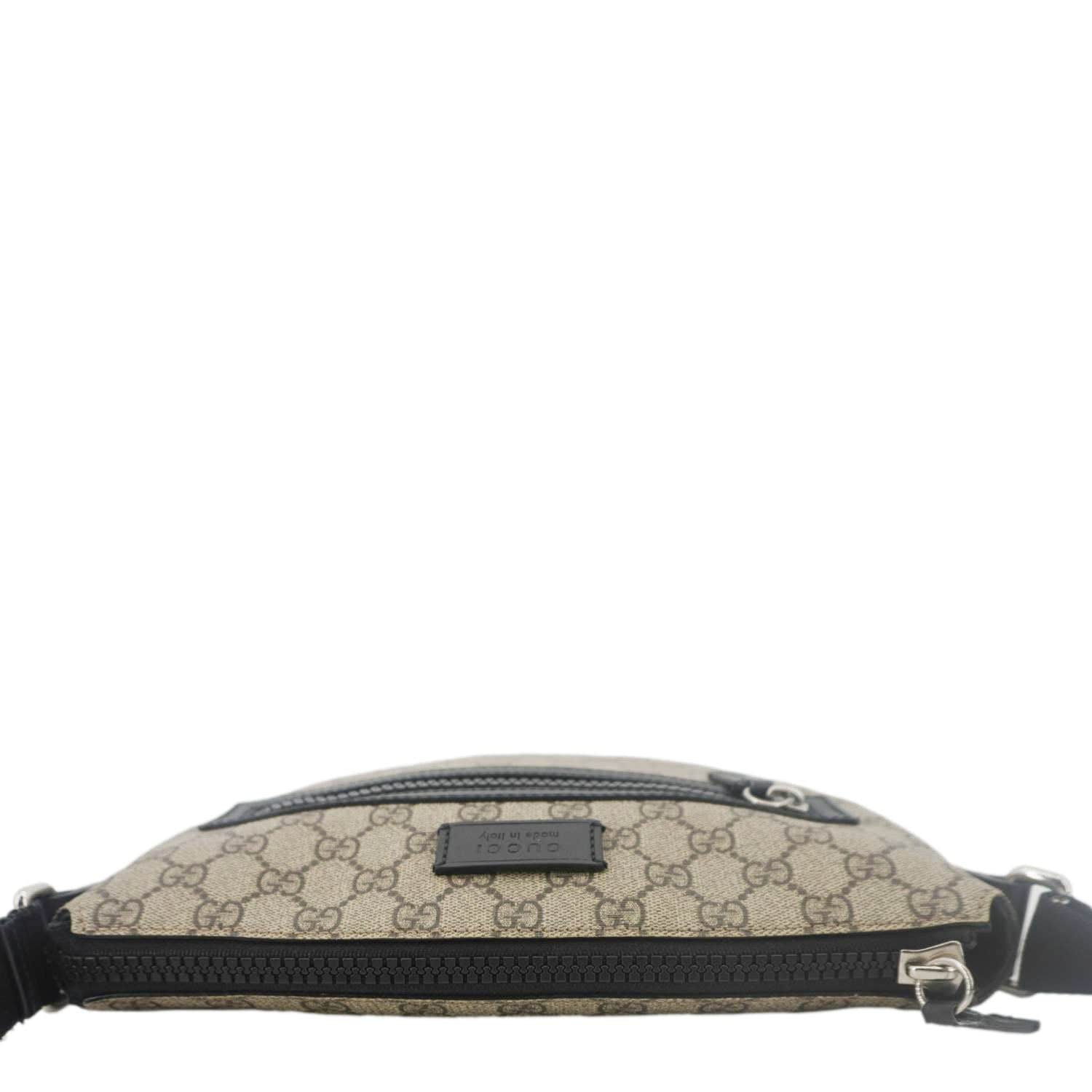 GUCCI Front Zip Medium Gucci Canvas Messenger Bag Beige 406974