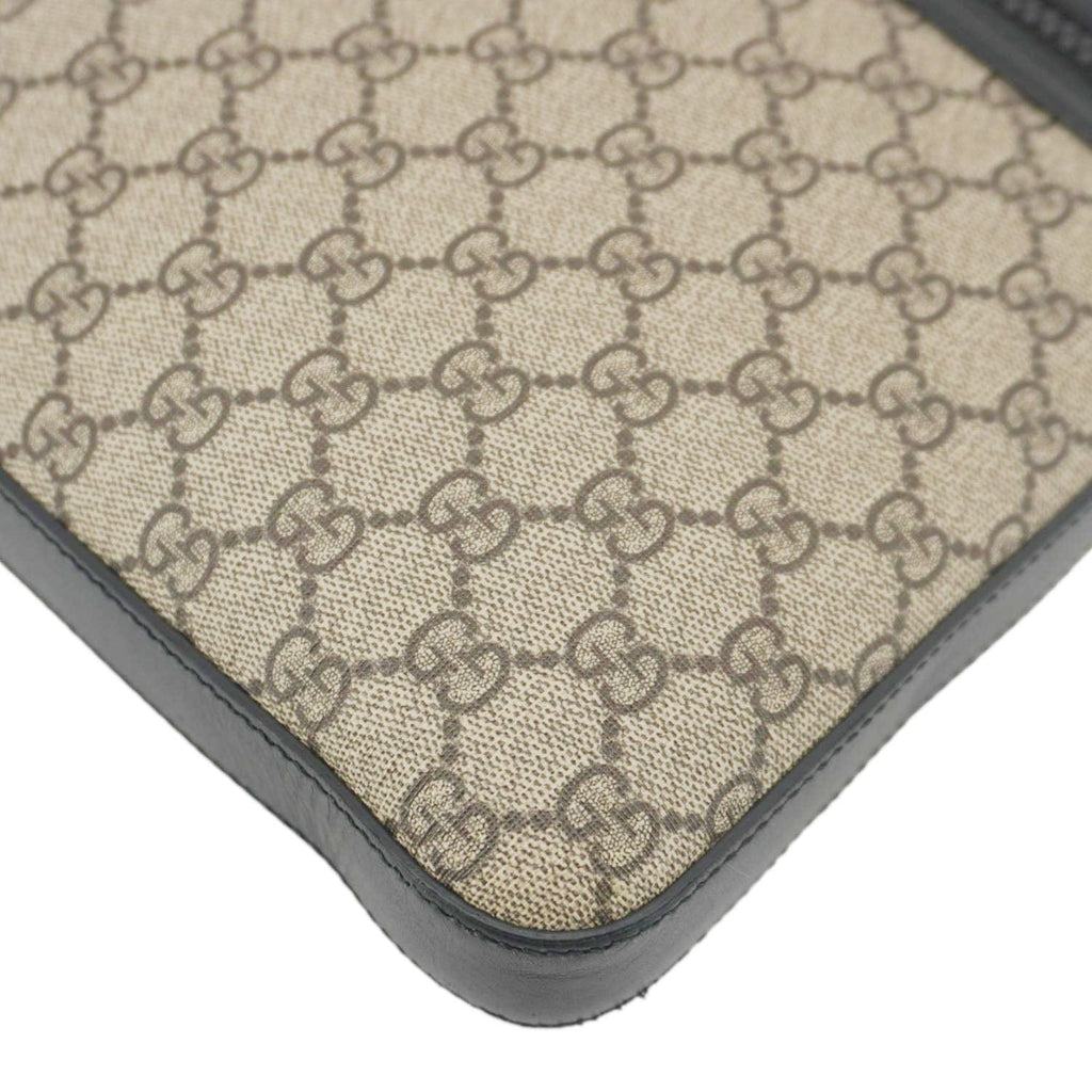 GUCCI Front Zip Medium Gucci Canvas Messenger Bag Beige 406974