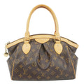 LOUIS VUITTON Tivoli PM Monogram Canvas Satchel Bag Brown