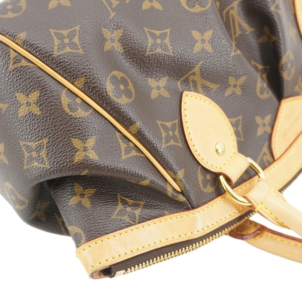 LOUIS VUITTON Tivoli PM Monogram Canvas Satchel Bag Brown