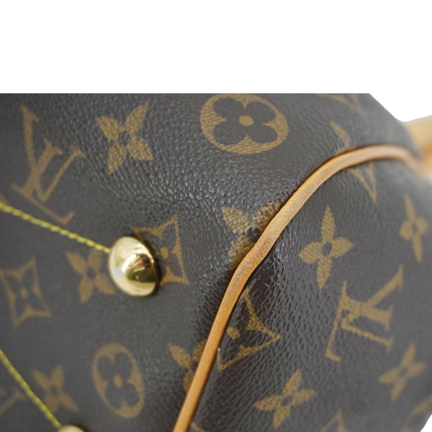 LOUIS VUITTON Tivoli PM Monogram Canvas Satchel Bag Brown