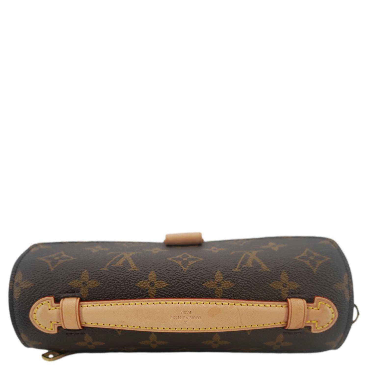 LOUIS VUITTON Metis East West Pochette Monogram Canvas Chain Shoulder Bag Brown