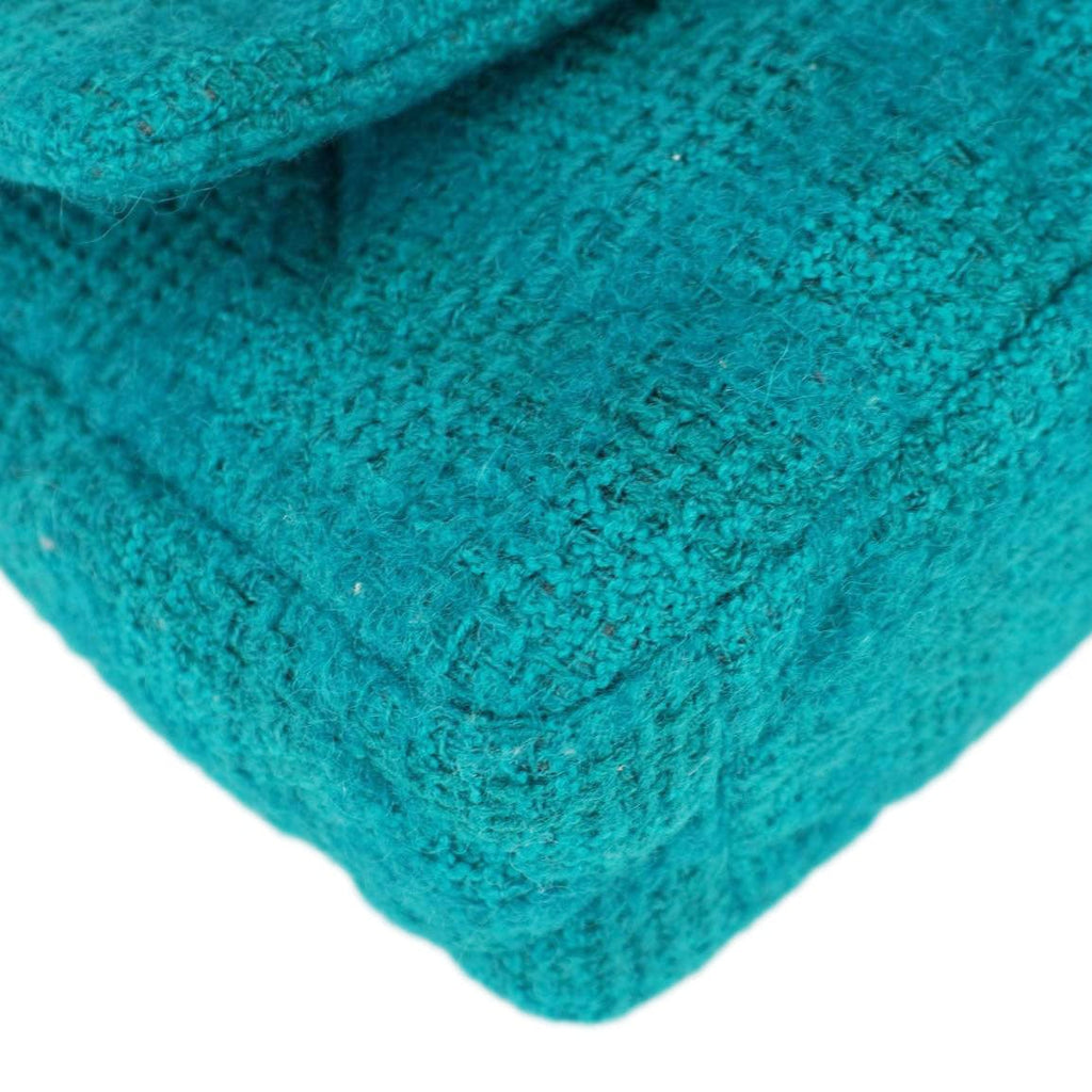 Chanel 19 Flap Medium Quilted Tweed Shoulder Bag Teal
