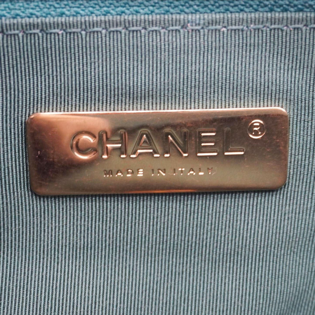 Chanel 19 Flap Medium Quilted Tweed Shoulder Bag Teal