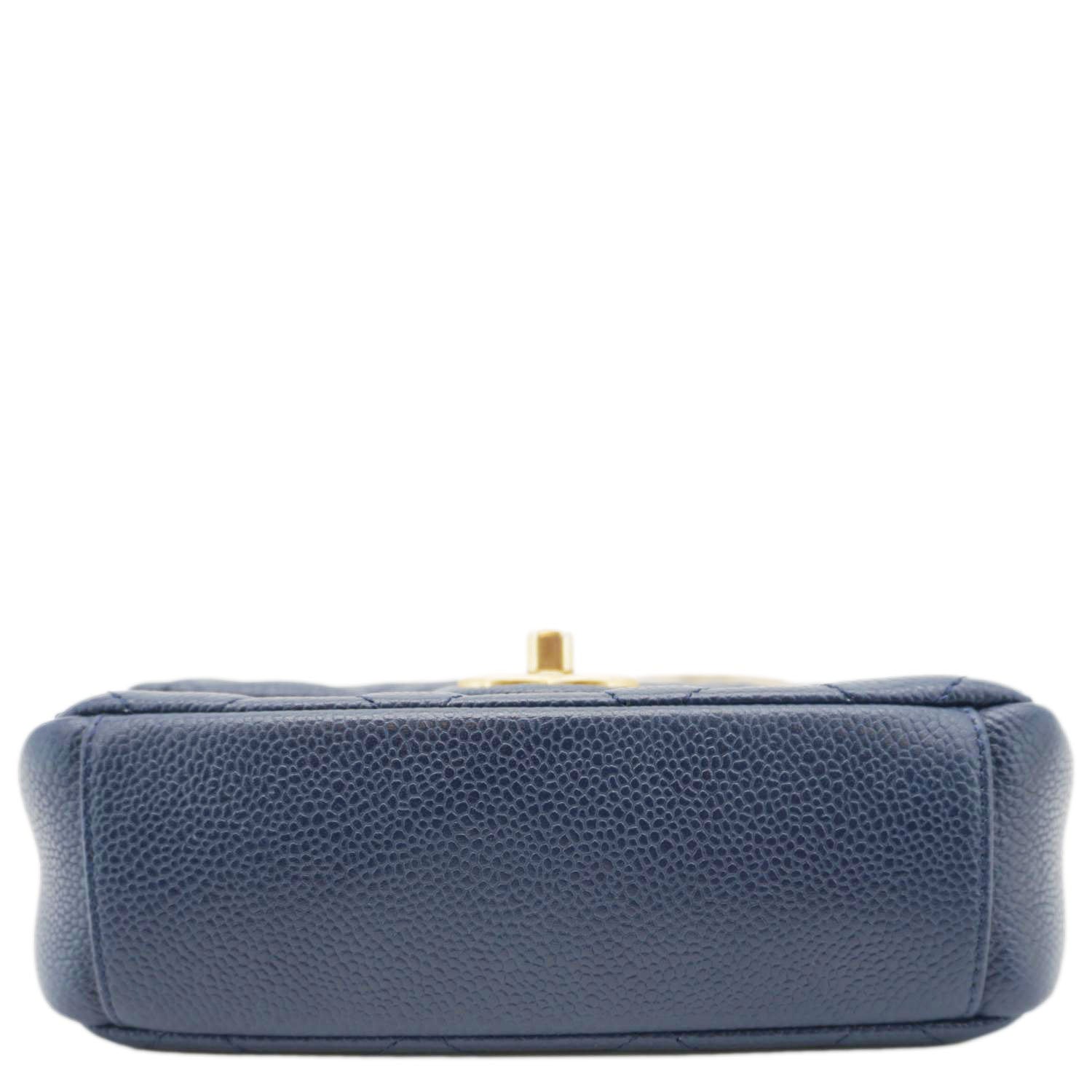 Chanel Soul Flap Caviar Leather Chain Crossbody Bag Blue
