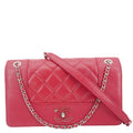 Chanel Mademoiselle  Flap Sheepskin Leather Crossbody Bag Pink
