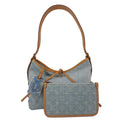 LOUIS VUITTON Carryall PM Denim Shoulder Bag Sky Blue