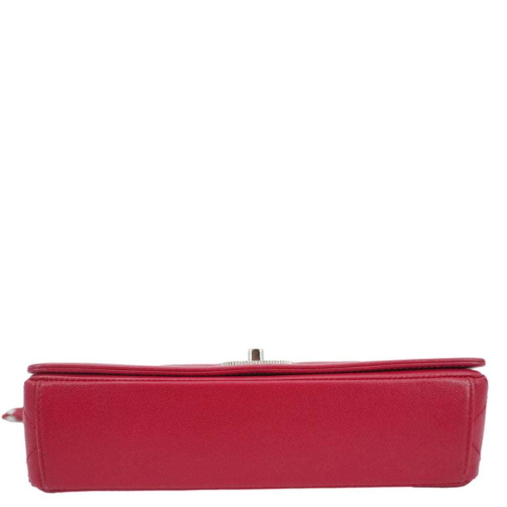 Chanel Mademoiselle  Flap Sheepskin Leather Crossbody Bag Pink
