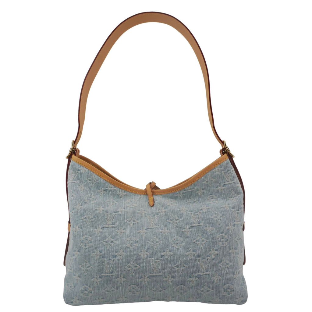 LOUIS VUITTON Carryall PM Denim Shoulder Bag Sky Blue