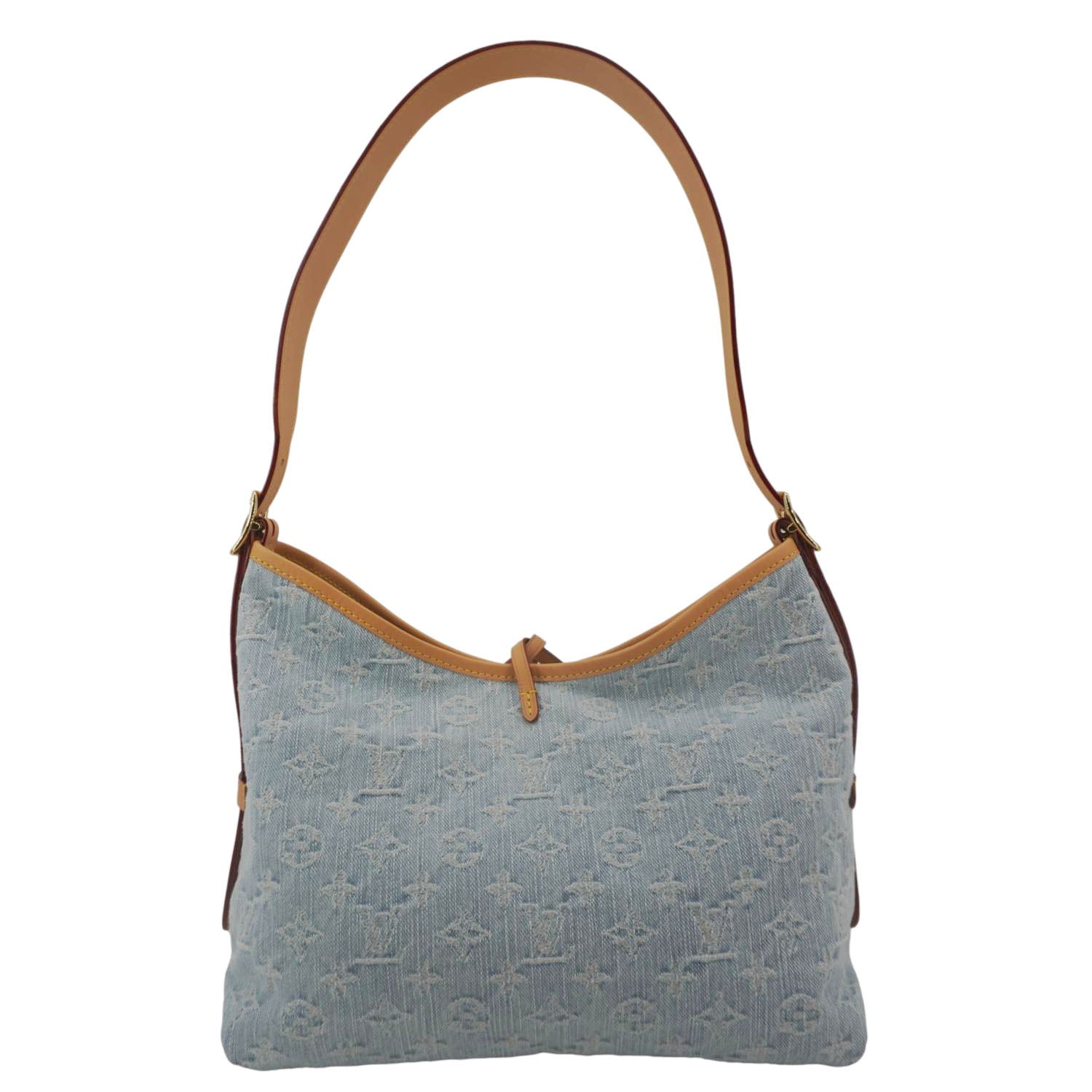 LOUIS VUITTON Carryall PM Denim Shoulder Bag Sky Blue