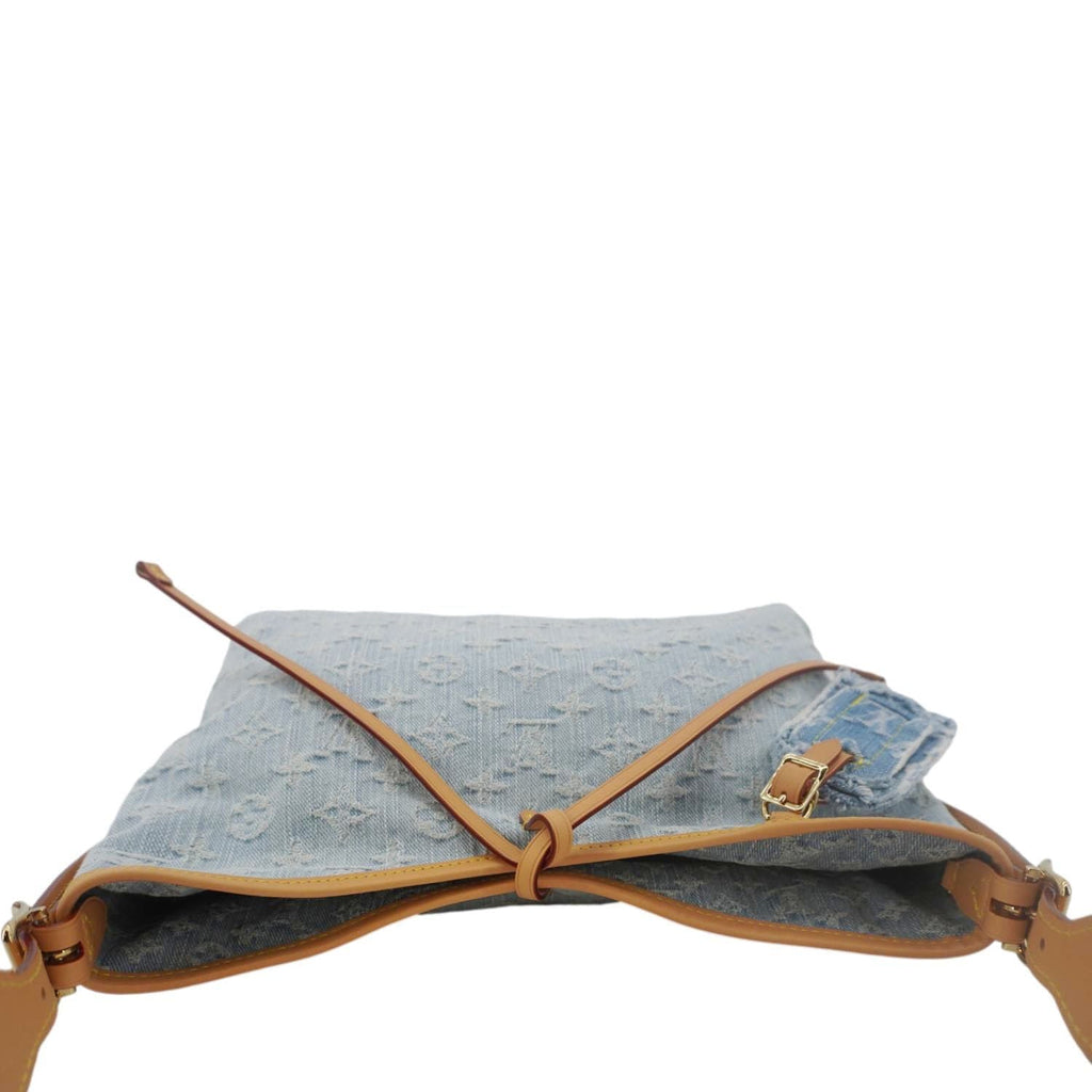LOUIS VUITTON Carryall PM Denim Shoulder Bag Sky Blue