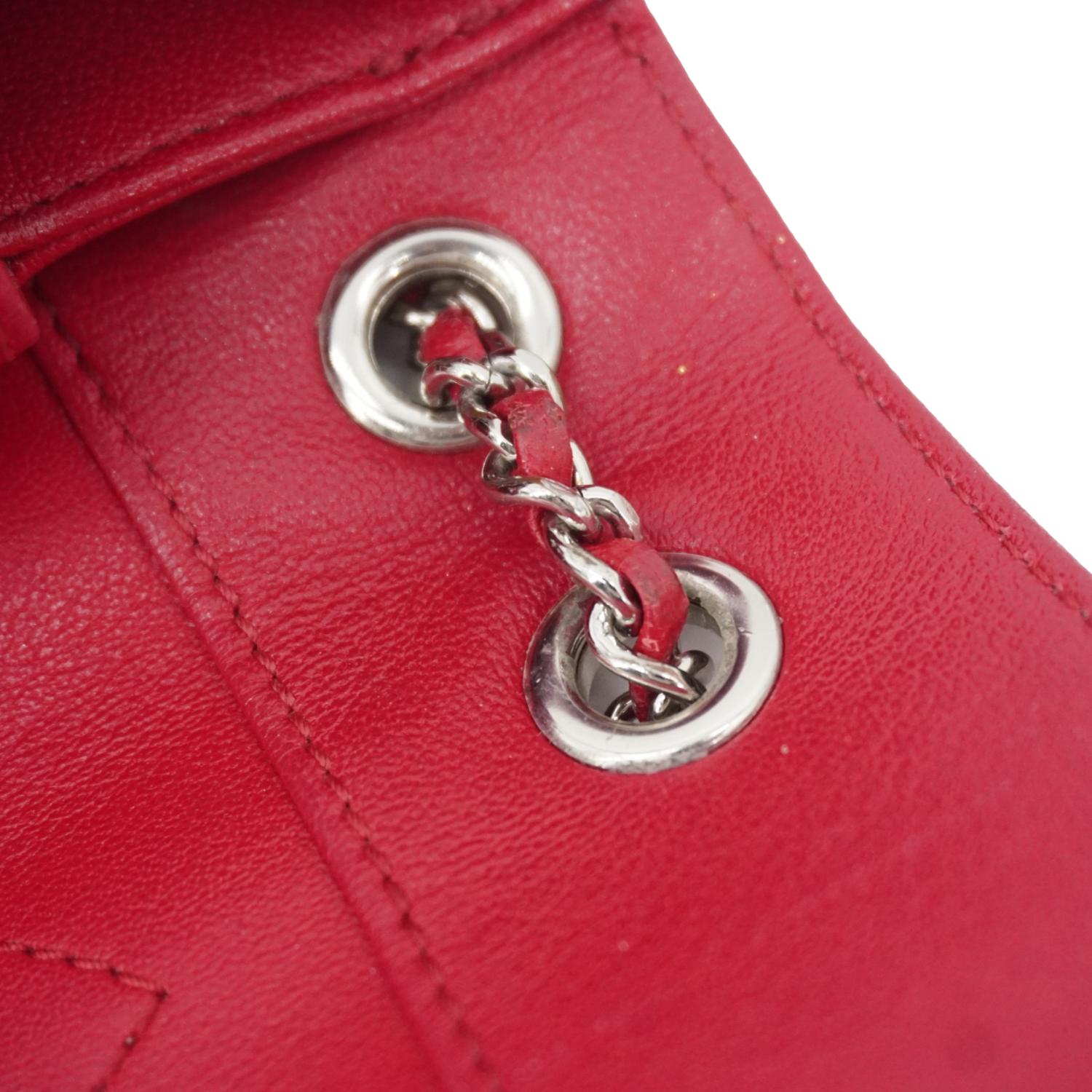 Chanel Mademoiselle  Flap Sheepskin Leather Crossbody Bag Pink