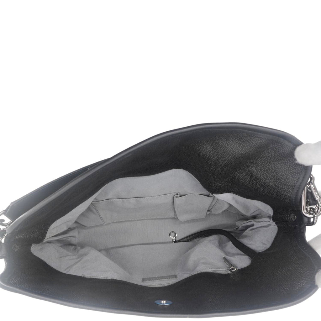 Chanel French Riviera Quilted Caviar Leather Hobo Bag Black