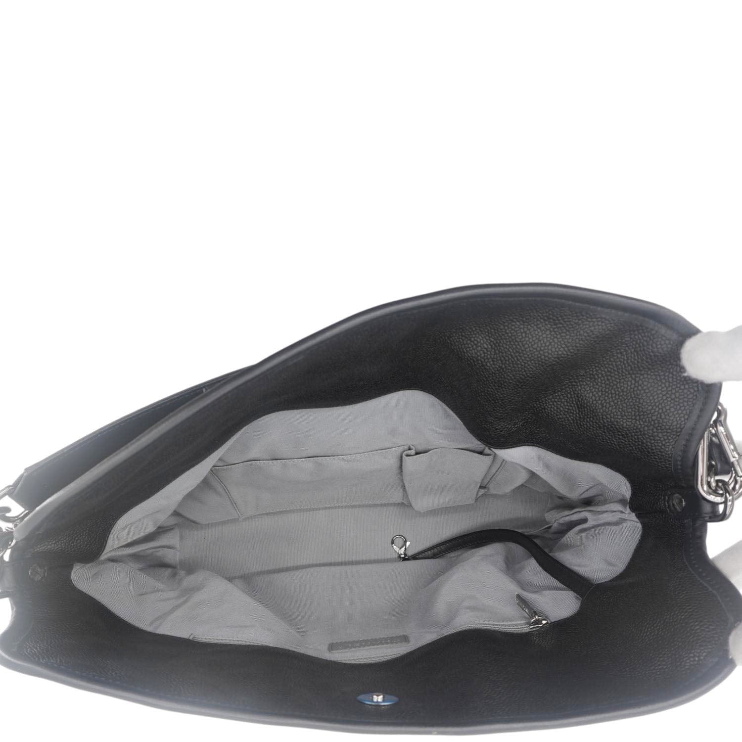 Chanel French Riviera Quilted Caviar Leather Hobo Bag Black